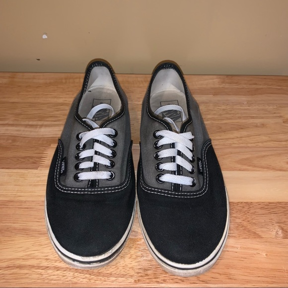 Vans Grey and Black Lace Classics Mens Size 7 - Picture 2 of 7